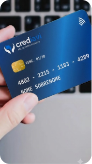 Cartão Crediavi em close